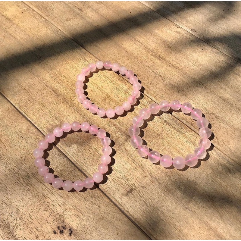 Vòng tay TA Hồng - Rose Quartz 8ly