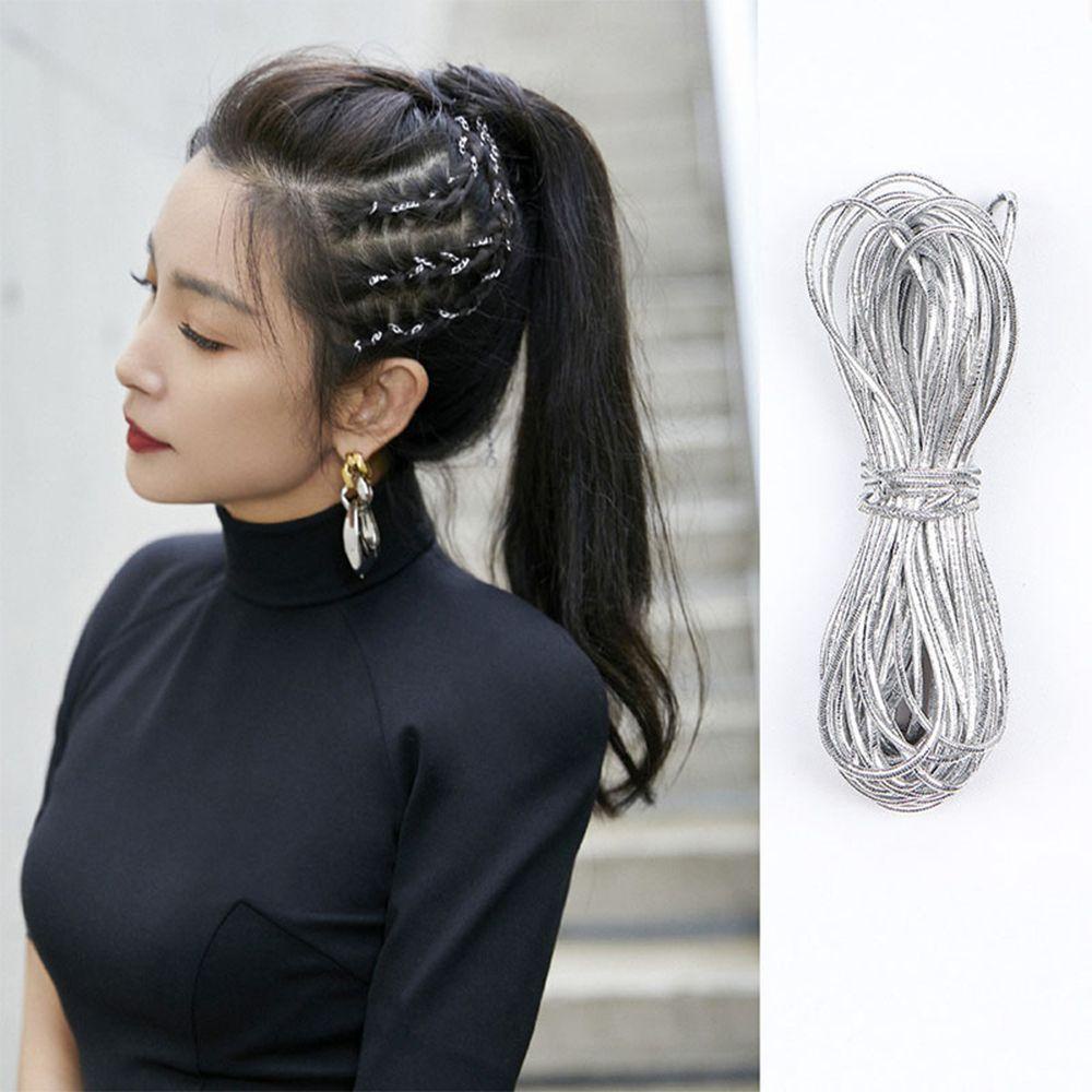 JUNE Simple Dreadlock Styling|African Braid Braided Hair Accessories Elastic Cord|Stretchable Shimmer Hair Decor/Multicolor