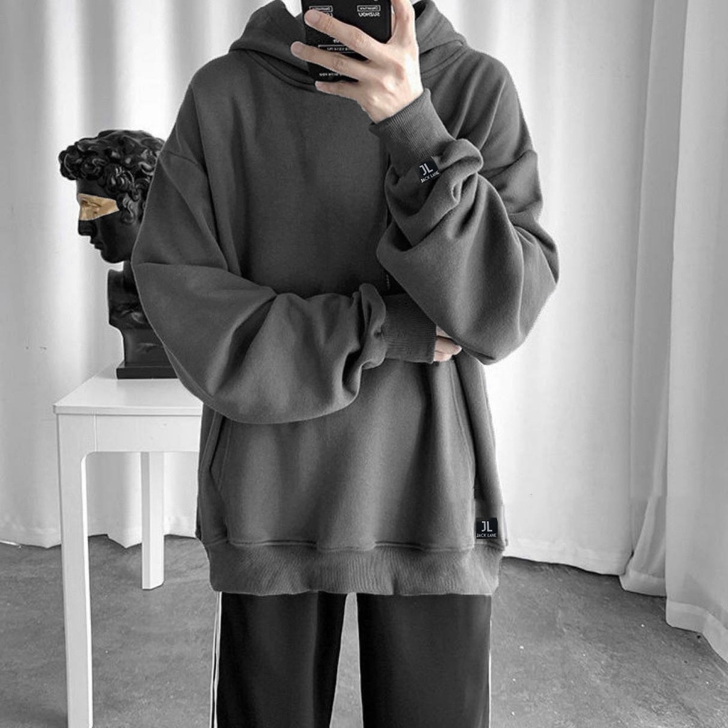 Áo Hoodie oversize trơn Basic, JACKLANE , Áo nam nữ  Unisex Jack Lane dài tay chất vài dày ấm  phong cách Hàn Quốc