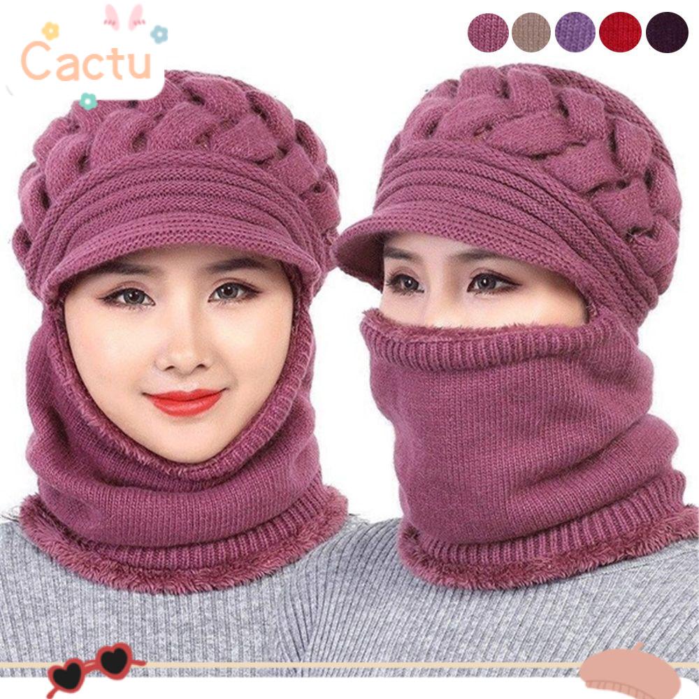 Nón Len Lót Nhung Dày Dặn Giữ Ấm Chống Gió Thời Trang Mùa Đông Cho Nữ
