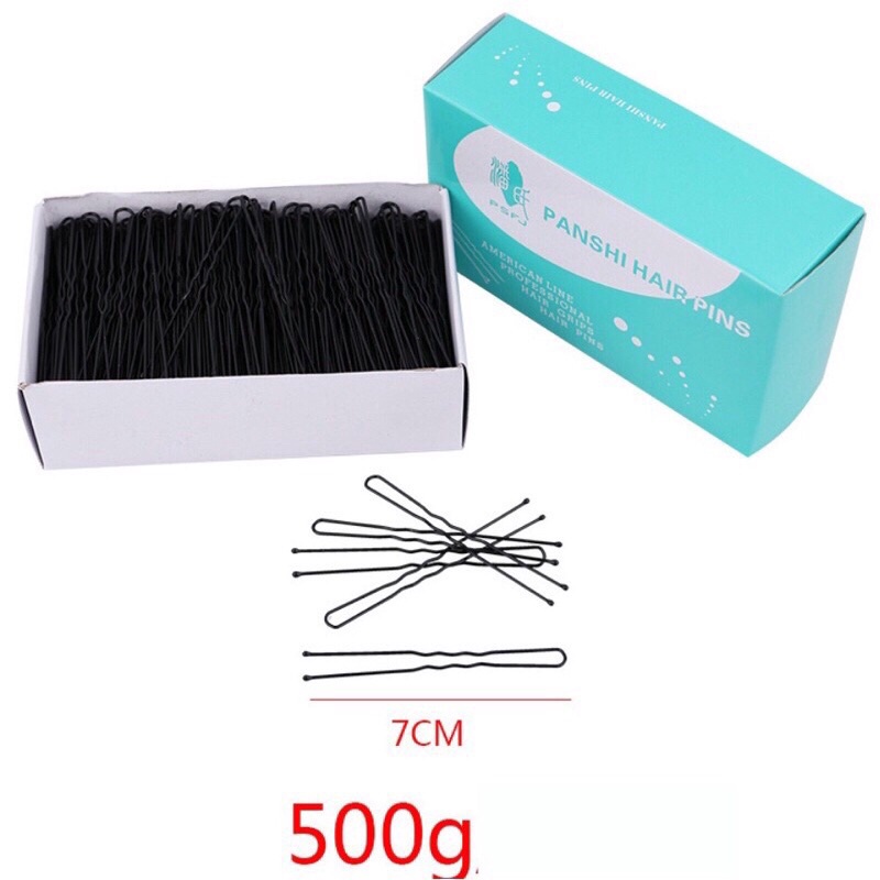 Hộp 500g kẹp gim chữ U và Y cài tóc chuyên nghiệp 3sai S.M,L
