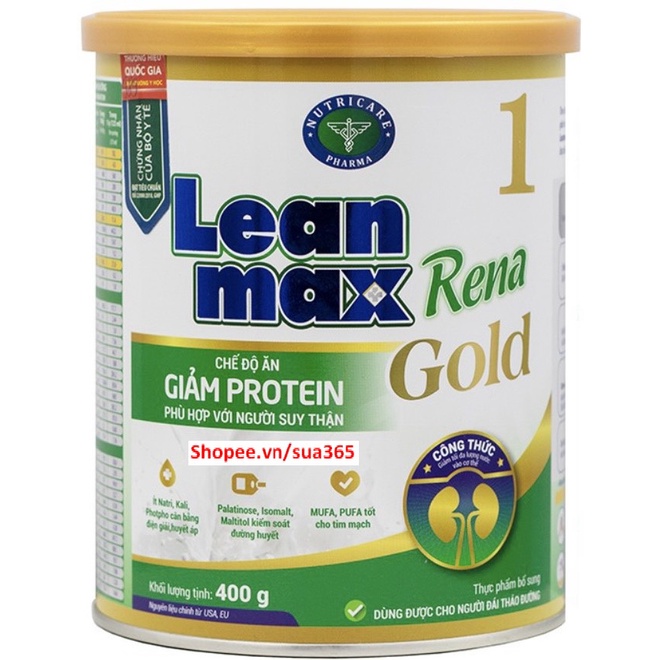 Sữa Leanmax Rena 1 Gold_400g - Dành Cho Người Suy Thận _ Date Luôn Mới