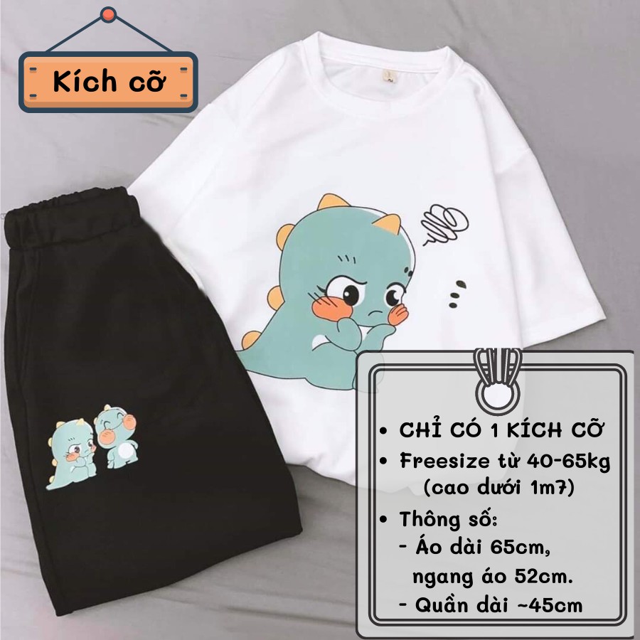 Set đồ bộ hoạt hình ❤️ Bộ mặc nhà Cartoon KLONG SUY NGHĨ Freesize nam nữ Molly Fashion