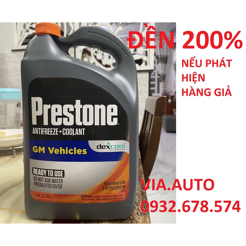 NƯỚC ĐỎ CAM LÀM MÁT ĐỘNG CƠ Ô TÔ - CHÍNH HÃNG Prestone USA Antifreeze/Coolant  AF850
