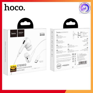 Tai Nghe Nhựa TPE Jack Type-C Có Mic Có Logo Hoco M1 Pro-Dài 1.2m