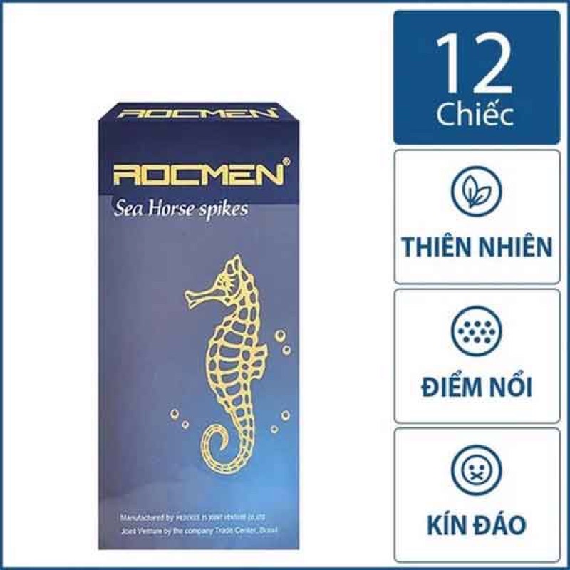 Bao cao su ROCKMEN xanh hộp 10 cái