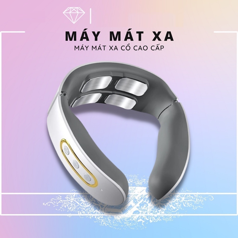 Máy Massage Cổ Vai Gáy Xung Điện 4 Đầu Tiếp Xúc 6 Chế Độ Massage 9 Mức, Tính năng Chườm Nóng 42 Độ C, Bảo Hành 12 Tháng