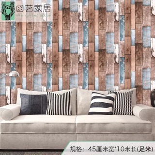 giấy dán tường sẵn keo 3d vân gỗ