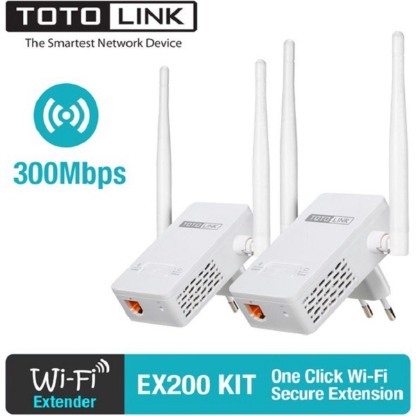 Bộ Kích Sóng Wifi Totolink EX200 Chuẩn N Tốc Độ 300Mbps Hàng chính hãng bảo hành 24 tháng