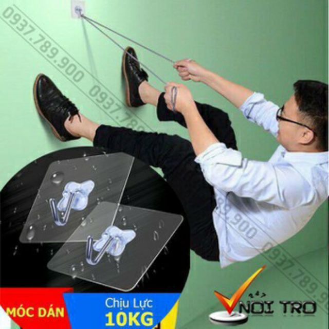 Combo 5 móc dán tường chịu lực loại trong