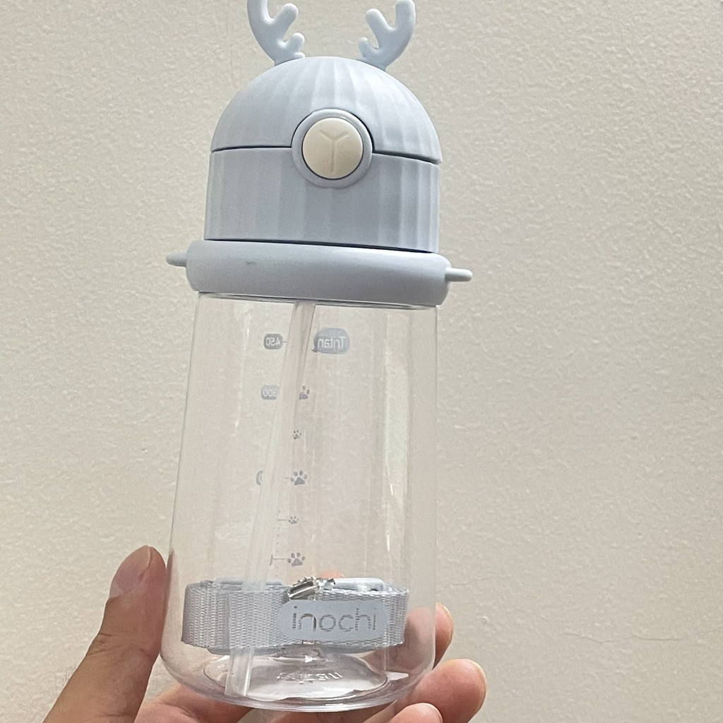 BÌnh Nước Cho Bé Có Vòi Hút Goky Rudy 450ml - Inochi