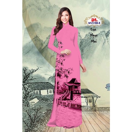 Vải áo dài in phong cảnh