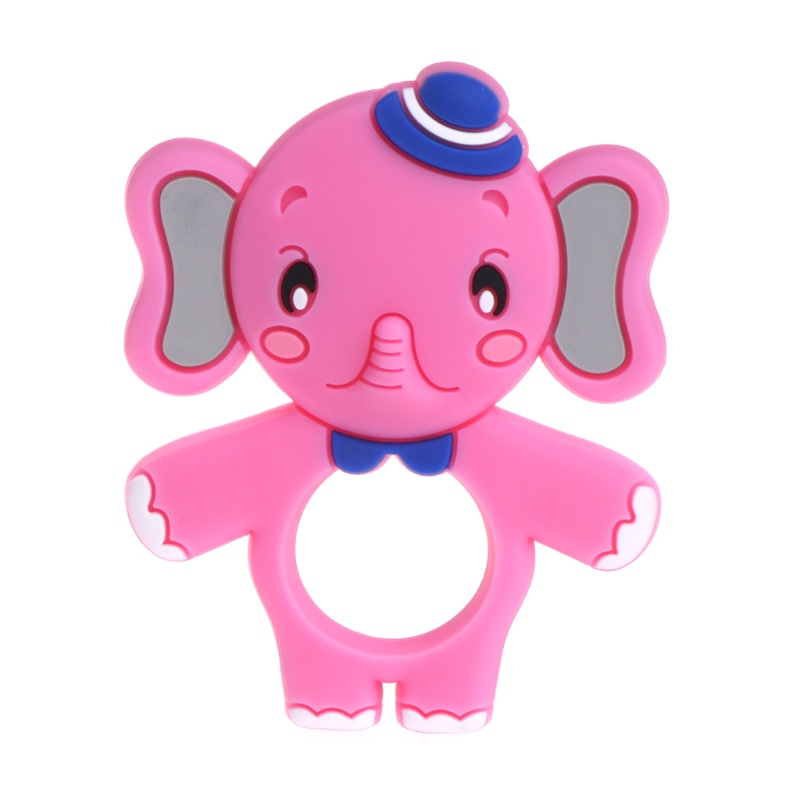 Haha Đồ Chơi Gặm Nướu Cho Bé Hình Chú Voi Bằng Silicone Không BPA DIY