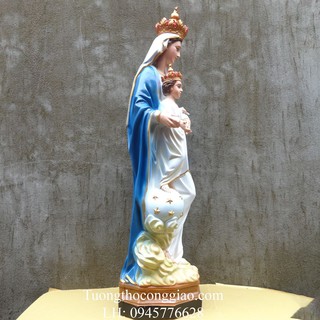 Tượng Đức Mẹ La Vang Cổ 80cm Composite