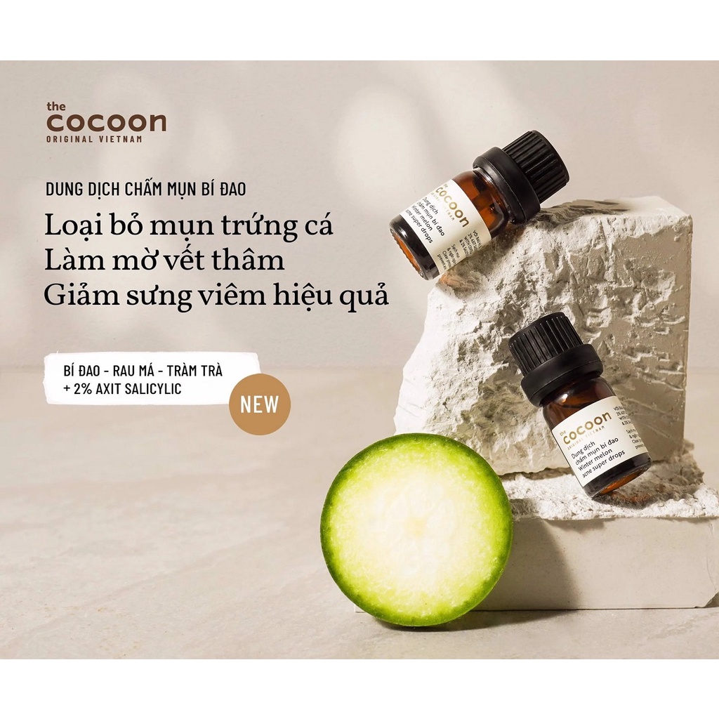 Dung Dịch Chấm Mụn Chiết Xuất Bí Đao The Cocoon Winter Melon Acne Super Drops 5ml