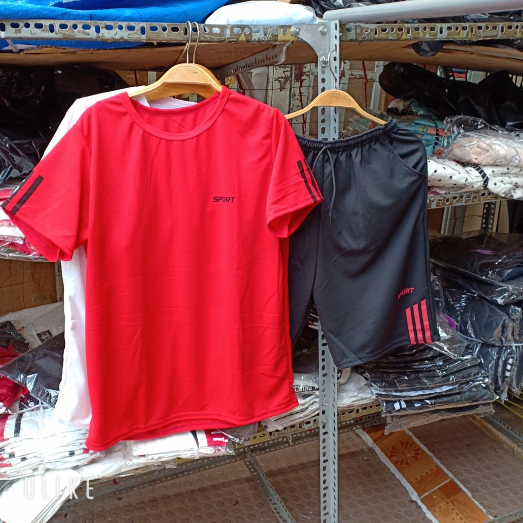 ⚡️ VẢI ĐẸP ⚡️ Bộ Thể Thao Nam Nữ Hè, Đồ Thun Cộc Tay SPORT In Chìm Đủ Màu Chất Thun Mè Co Dãn Thấm Hút Mồ Hôi