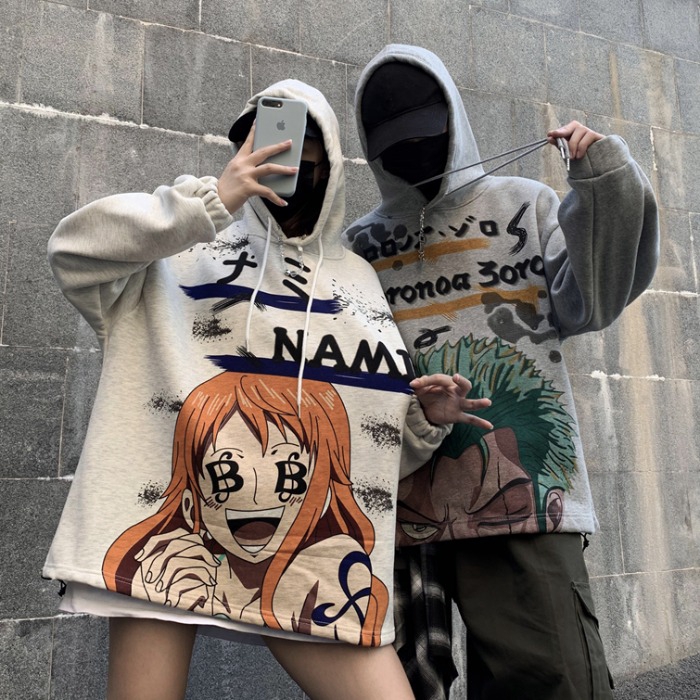 Áo Hoodie In Hình Anime Oversize