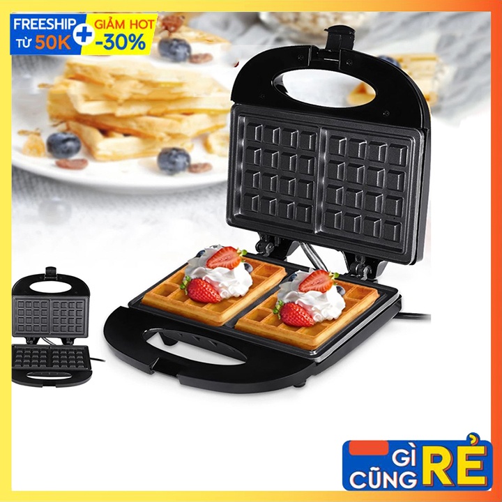 [Mã ELHADEV giảm 4% đơn 300K] Máy làm bánh Waffle, Nướng bánh kẹp tổ ong khuôn vuông Haeger