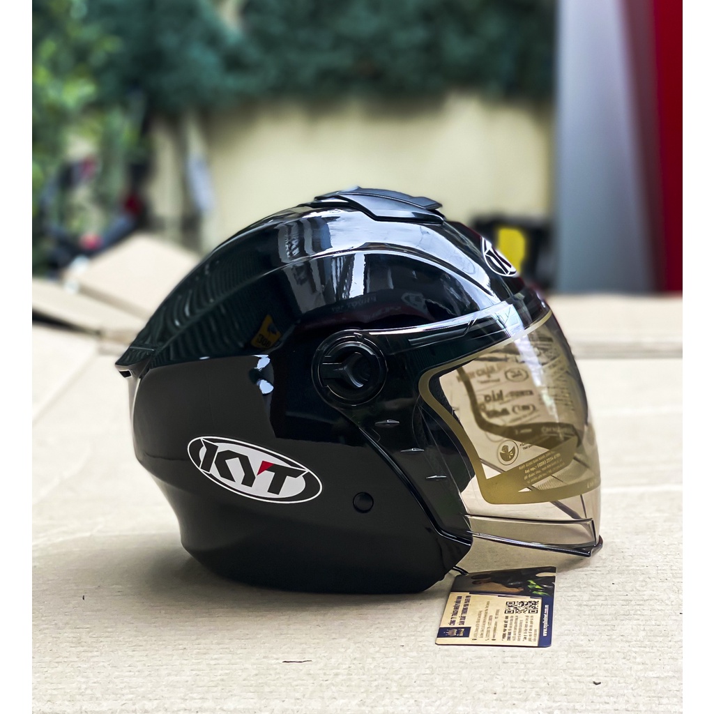 NÓN BẢO HIỂM 3/4 ROYAL XH01 1 kính và M268 2 Kính ĐEN BÓNG DÁN TEM LOGO KYT