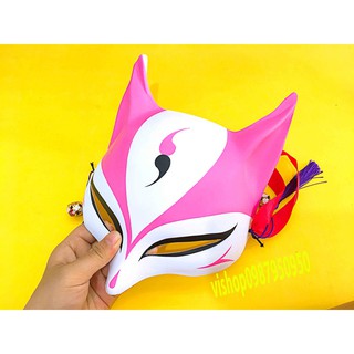 Mặt nạ  nửa mặt hình chú cáo hóa trang Halloween độc đáo ( hồ ly ) mã CFV82 I6 in 1