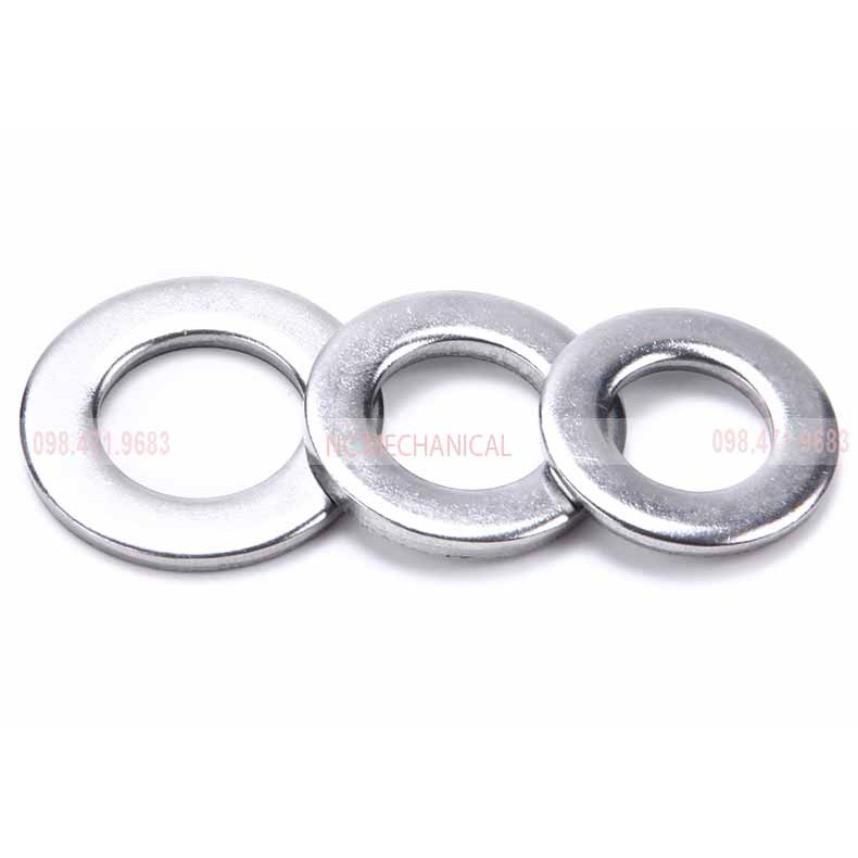Set đai ốc + Long đền M1.6/M2/M3/M4/M5/M6 Inox 304