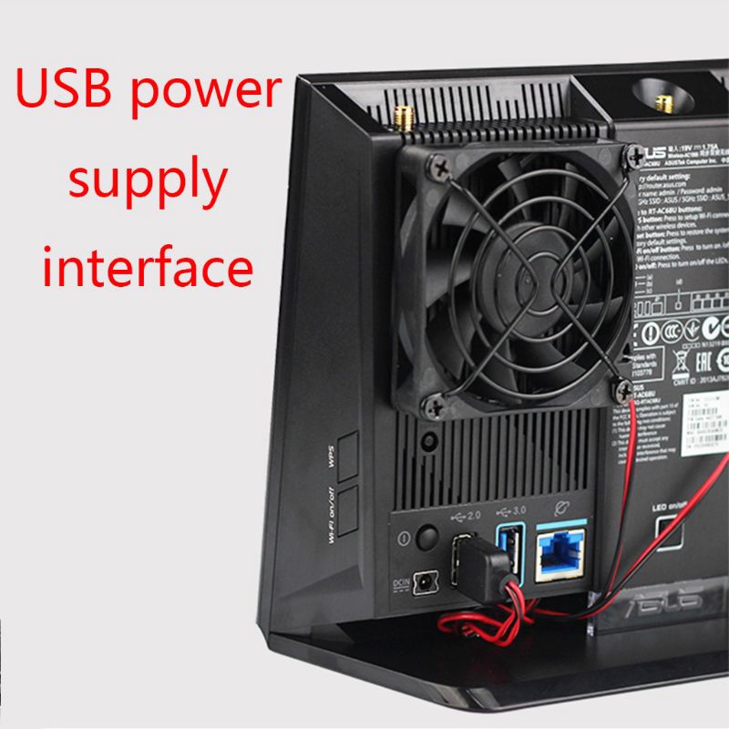 Quạt Tản Nhiệt USB Chất Lượng Cao Cho Bộ Định Tuyến A-Sus Rt-Ac68U / Ac86U / Ac87U / R8000