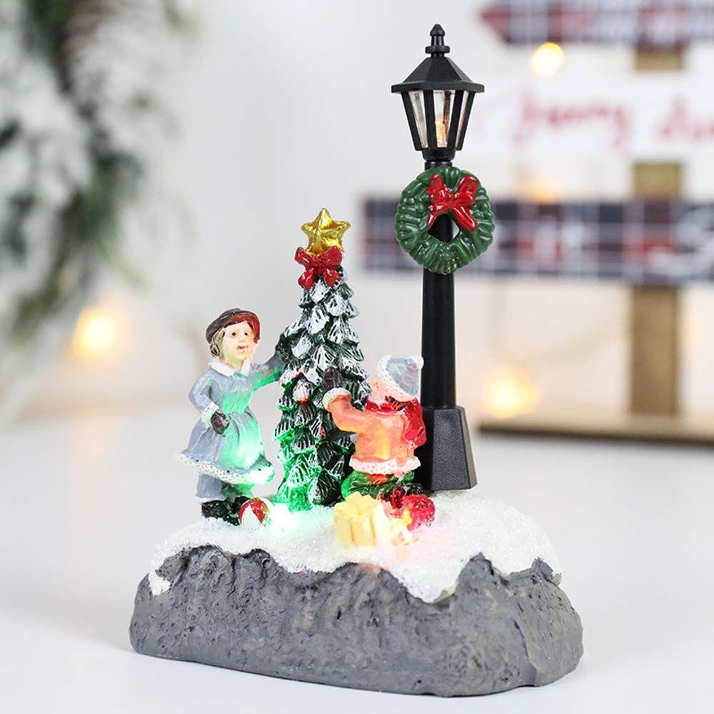 Đèn Đường Bóng LED Hình Ngôi Làng Dễ Thương Trang Trí Sân Vườn