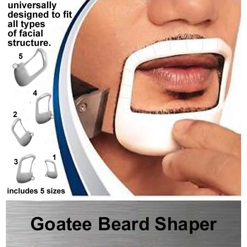 5PCS / Set Men Tool Template Hướng dẫn Thiết kế Râu ria Râu Goatee Cạo râu Tạo kiểu Râu Lược Hình dạng hoàn hảo Tạo kiểu trong suốt