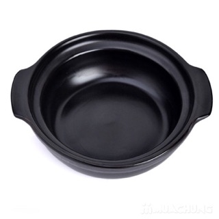 Nồi đất kho thịt-cá tráng men chịu nhiệt 2L (Đen)