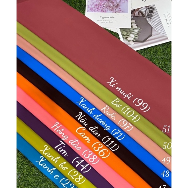 Vải Silk lụa trơn ko bóng may áo dài bà ba