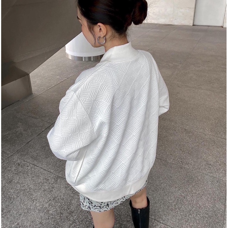 ÁO KHOÁC BOMBER MÀU TRẮNG