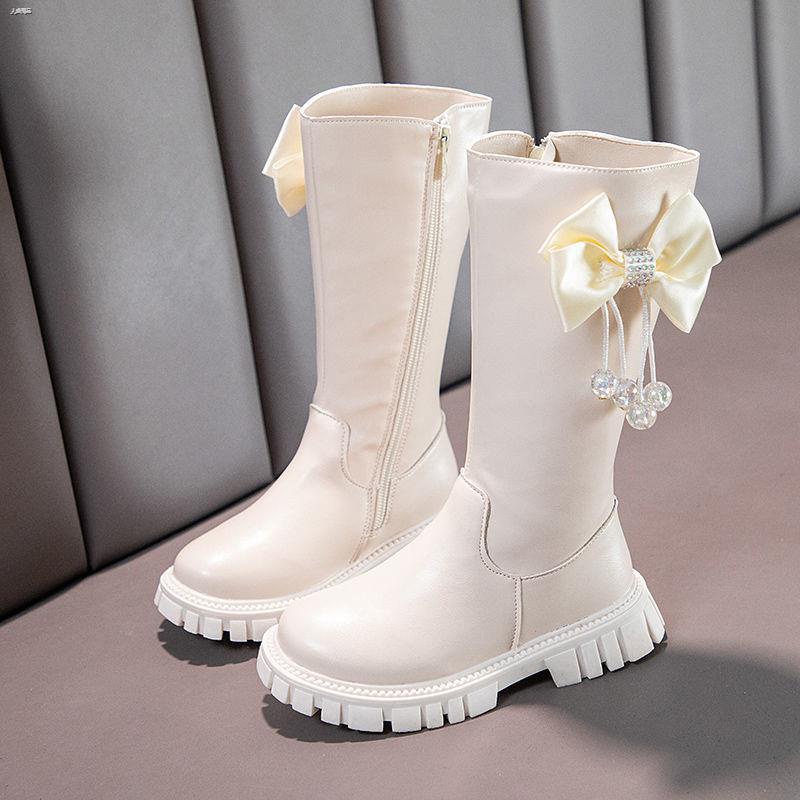 ✻▩☒Giày nữ Martin boots mùa thu và mùa đông kiểu dáng nước ngoài giày bốt trẻ em cộng với nhung đôi giày bông cao ống gi