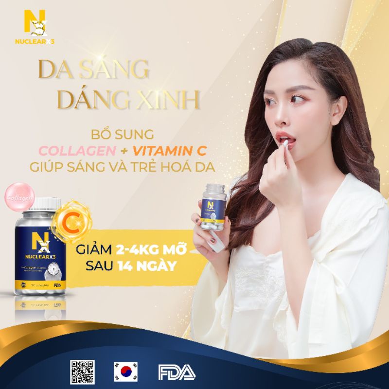 Viên Uống Giảm Cân Collagen Đẹp Da Nuclearx3