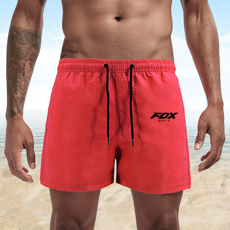 Fox Shorts Men's Casual Sports Short Pant Summer Beach Surf Drawstring Shorts Gym Fitness Running Sport Short S-4Xl