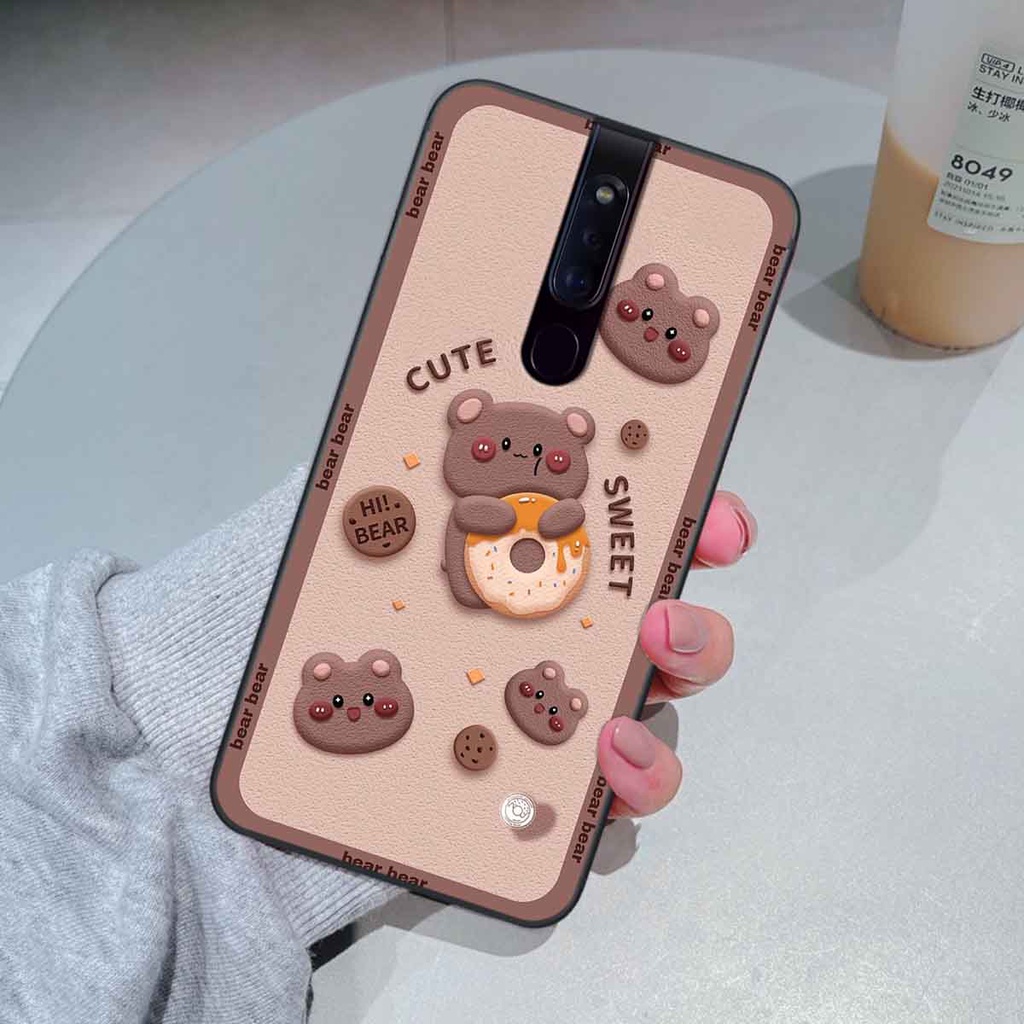 Ốp Oppo F11 / F11 Pro bear brick, gấu đáng yêu, dễ thương