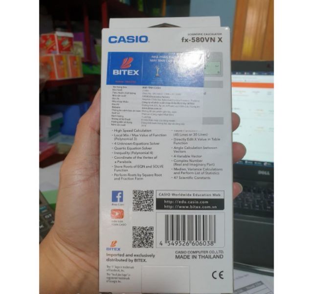 Chính hãng Bitex - Máy Tính CASIO FX 580VNX mới nhất 2019 - Bảo hành 5 năm