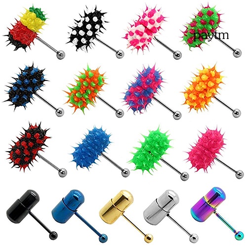 Pm [PM]❀Khuyên Lưỡi Rung Hình Cái Búa Cá Tính Unisex