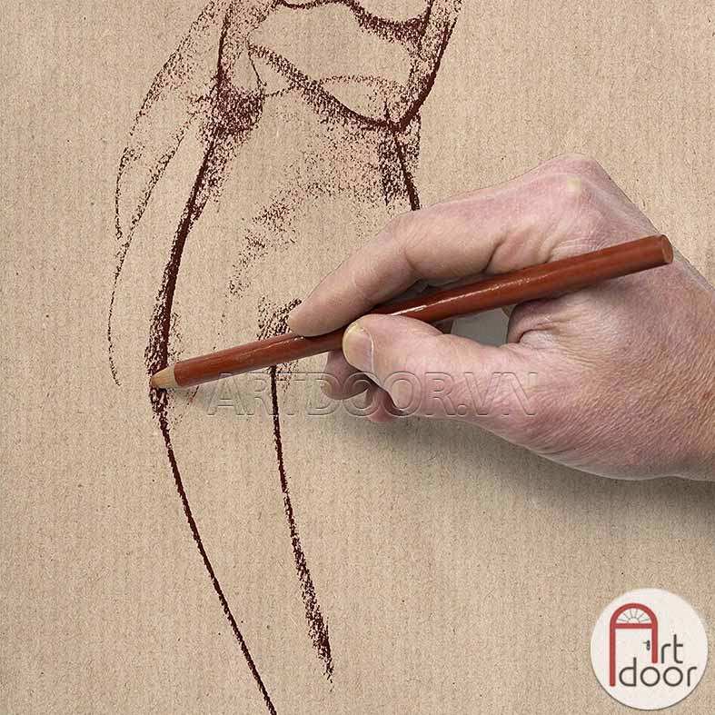 [ARTDOOR] Sổ vẽ chì CLAIREFONTAINE Kraft giấy Nâu dạng Xé mỏng 90~120gsm (vân ngang)