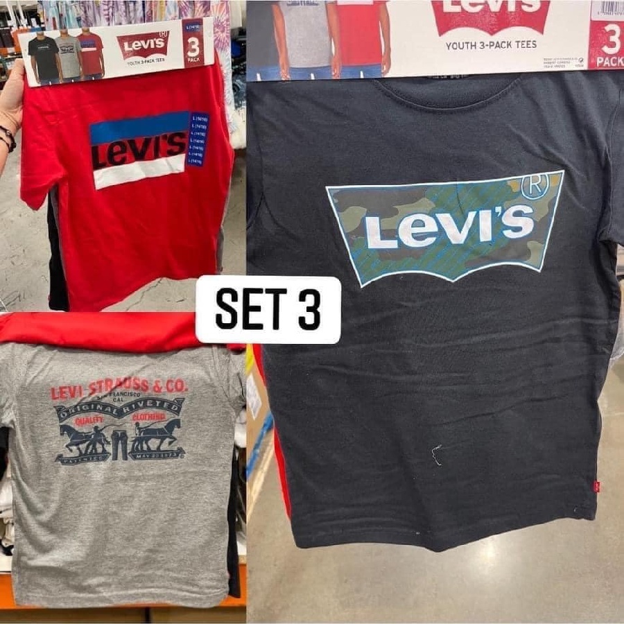 Set 3 áo Levi’s Youth Tee Basic