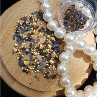 Đá YHB chân keo lưới mix size màu trà
