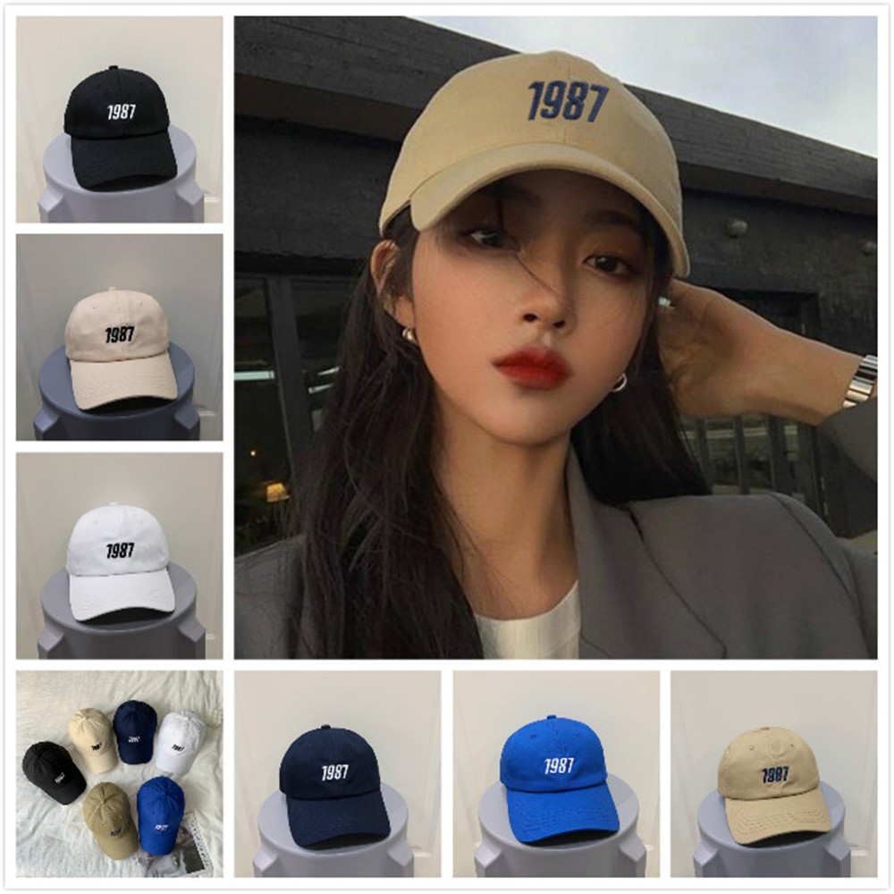 Mũ Lưỡi Trai Thêu 1987 Phong Cách Hàn Quốc Cho Nam Nữ