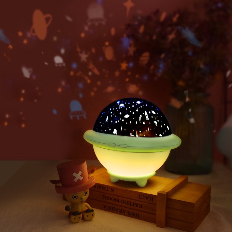 Led đĩa bay cắm usb - Đèn chiếu sao UFO vũ trụ lãng mạn đại vương ban đêm