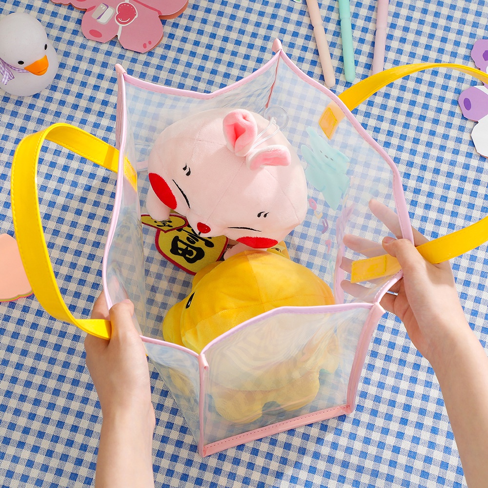 Túi xách trong phim hoạt hình dễ thương túi đeo vai trong suốt không thấm nước túi đi biển du lịch sinh viên