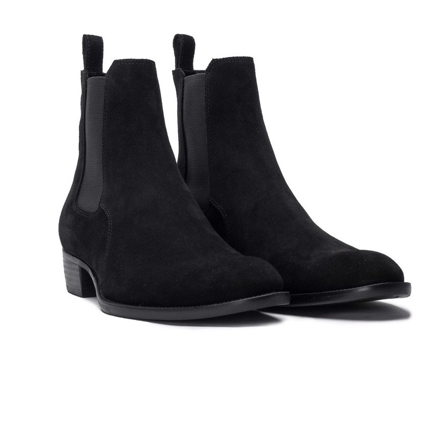 Giày cao cổ nam - Giày Boot Nam - Chelsea Boots Da Bóng