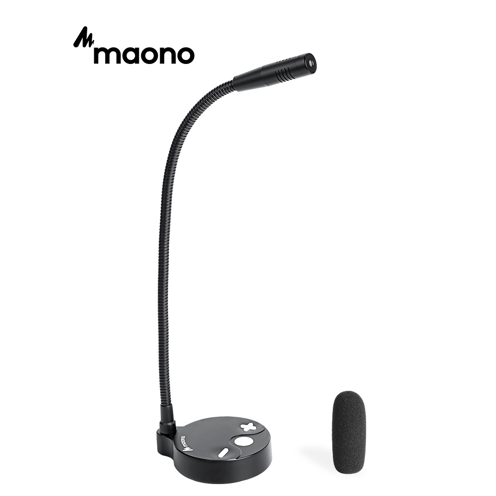 Micro MAONO AU-GM10 cổ ngỗng bằng kim loại cổng USB điều chỉnh âm thanh và giảm tiếng ồn cho máy tính