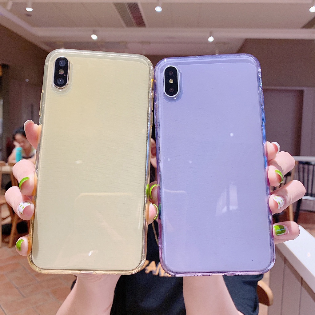Vỏ điện thoại khung chống sốc trong suốt cho ốp lưng iPhone SE 2020 7 8 6s Plus 11 Pro X XR XS Max Nắp rắn silicon TPU mềm
