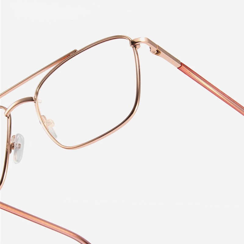 (KIQI-FASHION) COD Kính Chống Tia Bức Xạ Gọng Vuông Gọng Kim Loại Thời Trang Mới Cho Cả Nam Và Nữ