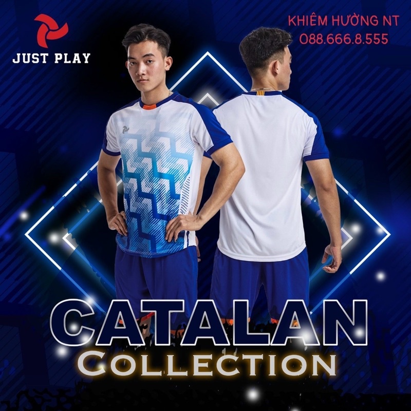 Quần Áo Đá Bóng Không Logo CaTaLan Collection “Đỏ” Vải Mè Thái Đủ Màu_Mẫu Áo Đấu Hot, Giá Tốt 2021-2022