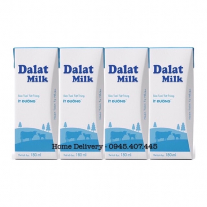 Sữa Dalat Milk 180ml (1 lốc 4 hộp)