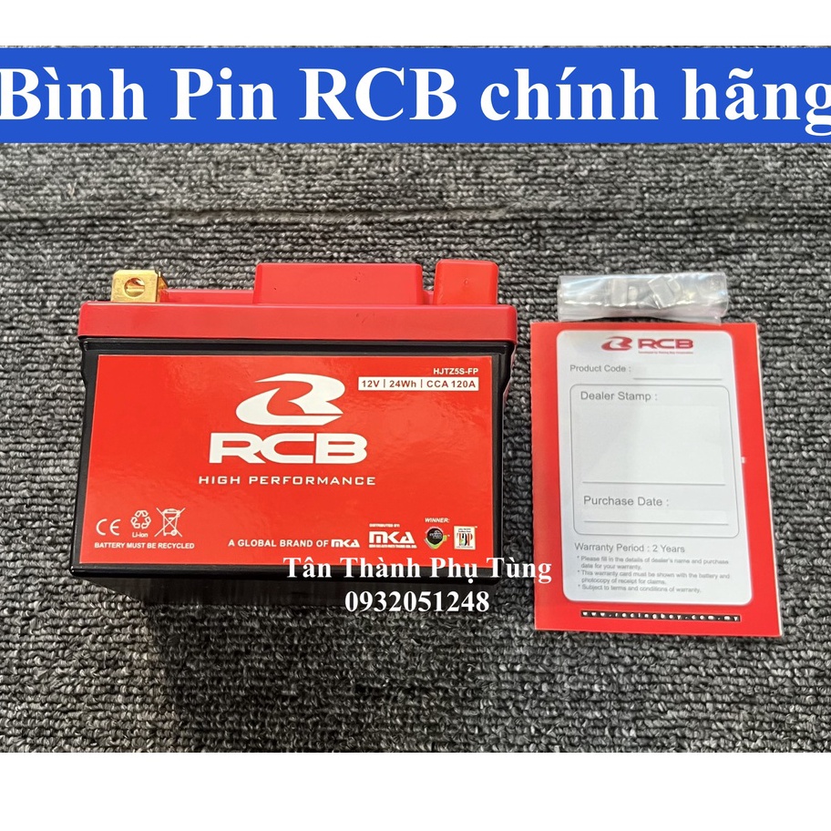 Bình Pin RCB chính hàng, 1 đổi 1 trong 1 năm